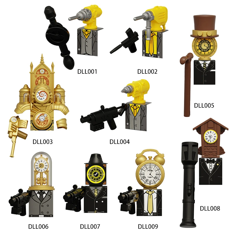 Skibidi Toilet Mini Building Blocks Electric Drill Man Titan Clock Man Boss Animated Characters Models Toys Kids Birthday Gifts