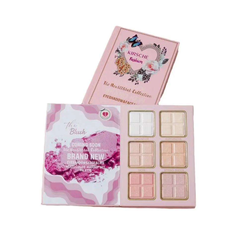 5-Layer Folding Eyeshadow Palette Book Shaped Long-Lasting Beauty Book Makeup Kit Waterproof Powder Blusher Eye Shadow Palette