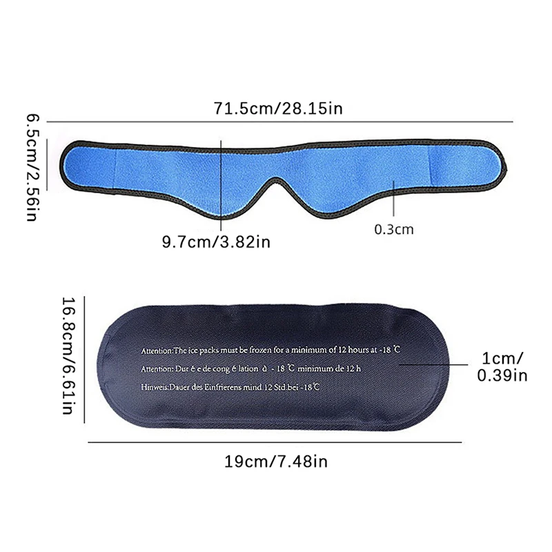 

Ice Head Wrap for Migraine, Headache, and Pain Relief – Cold and Heat Therapy for Tension, Chemo, or Post-Surgery Recovery