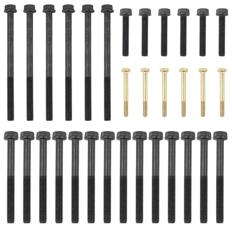 32PCS 3920779 Cylinder Head Bolt Kit 3920781 3901221 3903939 Compatible with   Compatible with  Engine 4B 4BT 6B