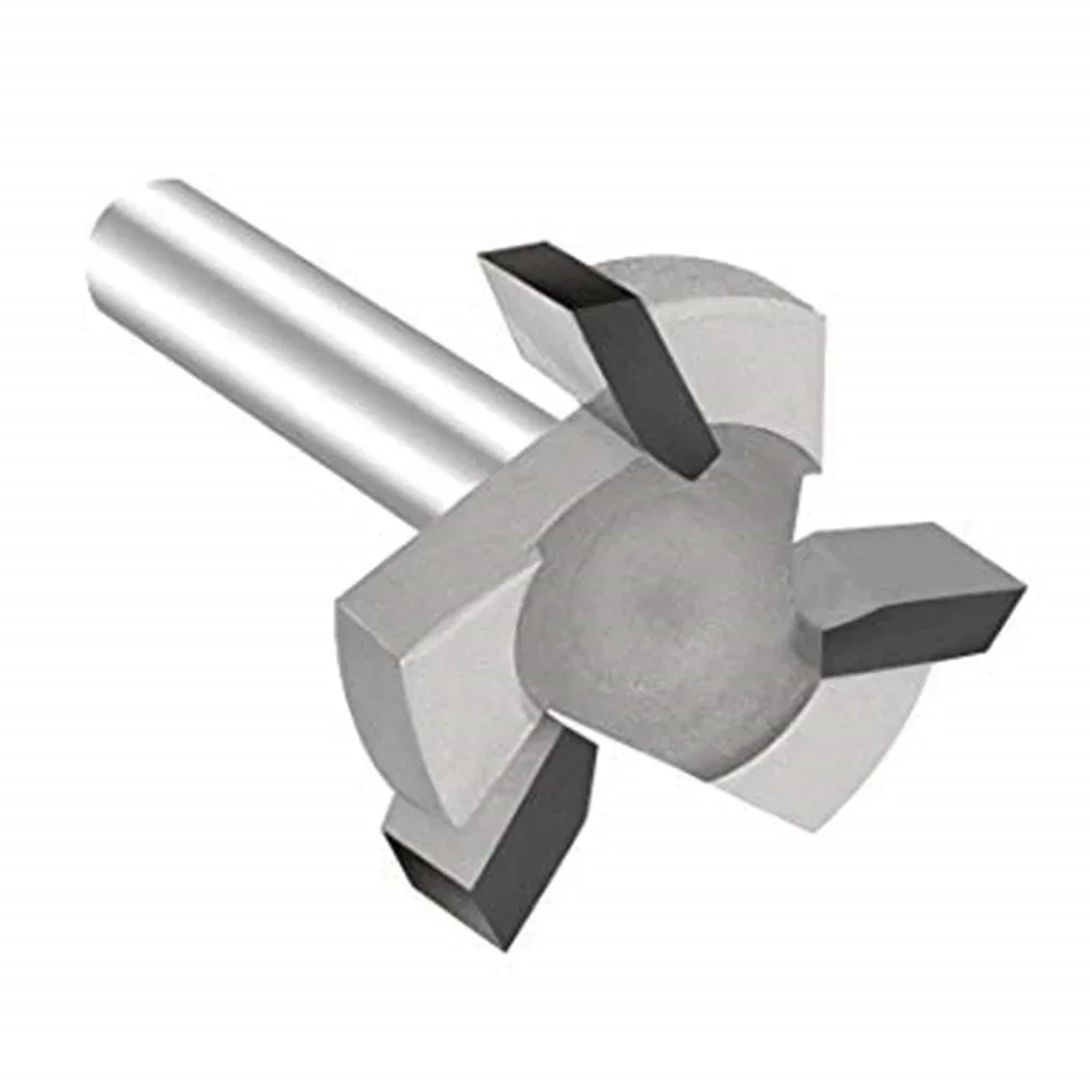 CNC Spoilboard Permukaan Router Bit 1/4 Inci Shank Tahan Lama Karbida Berujung Pelat Meratakan Router Bit Planing Bit Pemotong Penggilingan