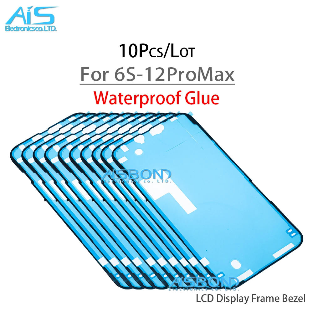 10Pcs LCD Display Frame Bezel Waterproof Seal Tape Glue Adhesive Sticker For iPhone 15 14 13 12 11 Pro Max Plus Mini X Xs XR 7 8