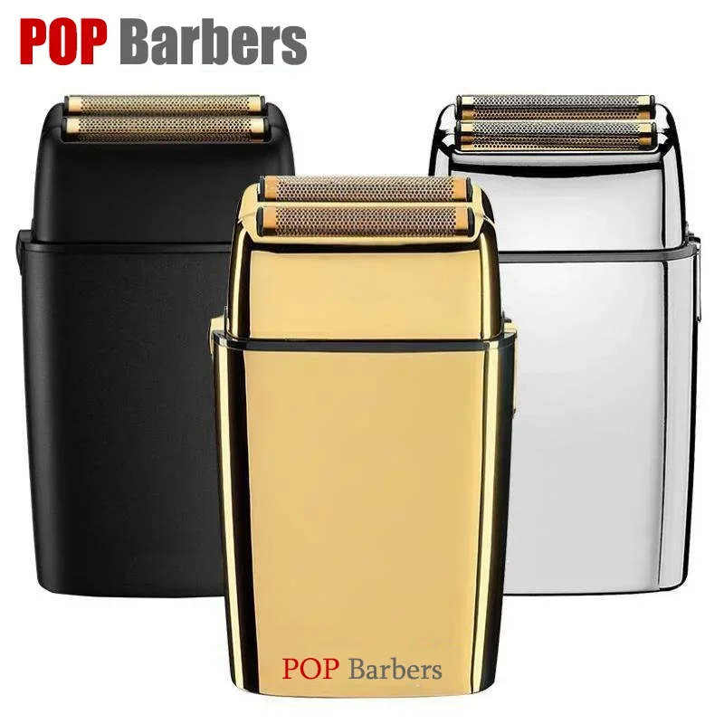 9000RPM Popbarbers Scissors Rechargeable Metal Beard Shaver Men's Electric Shaver Slimming Head Shaver Professional Trimmer