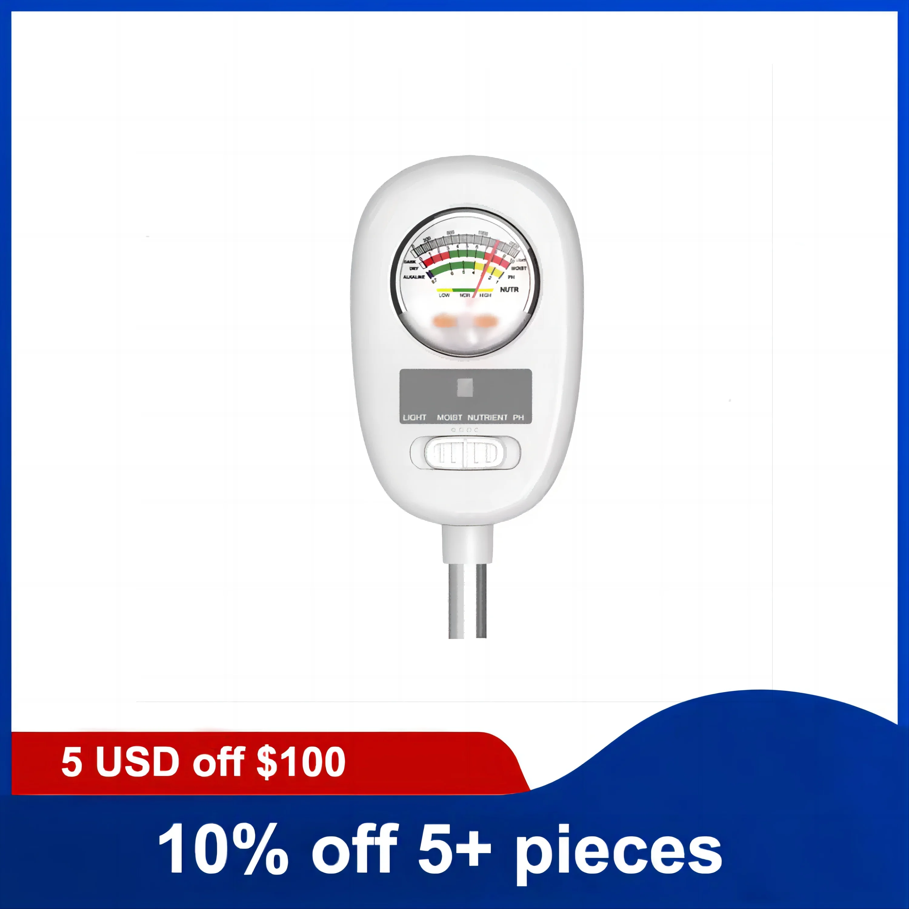 4-in-1 Soil Moisture Detector High-precision PH Value Greenhouse Planting Illuminance Moisture Fertility Meter