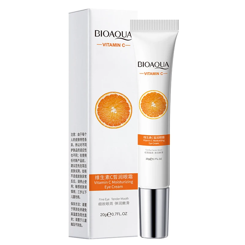 BIOAQUA Vitamin C Eye Cream Under Eye Dark Circle Remover Moisturizes Brightening Eyes Contour Firming Eyes Skin Care