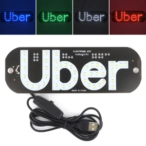 Lâmpada indicadora do pára-brisas do carro, luz do pára-brisa, luz do sinal do brilho, luzes da decoração, ajuste para Uber Cab, 12V 10 principais vendas assessorios uber - №5