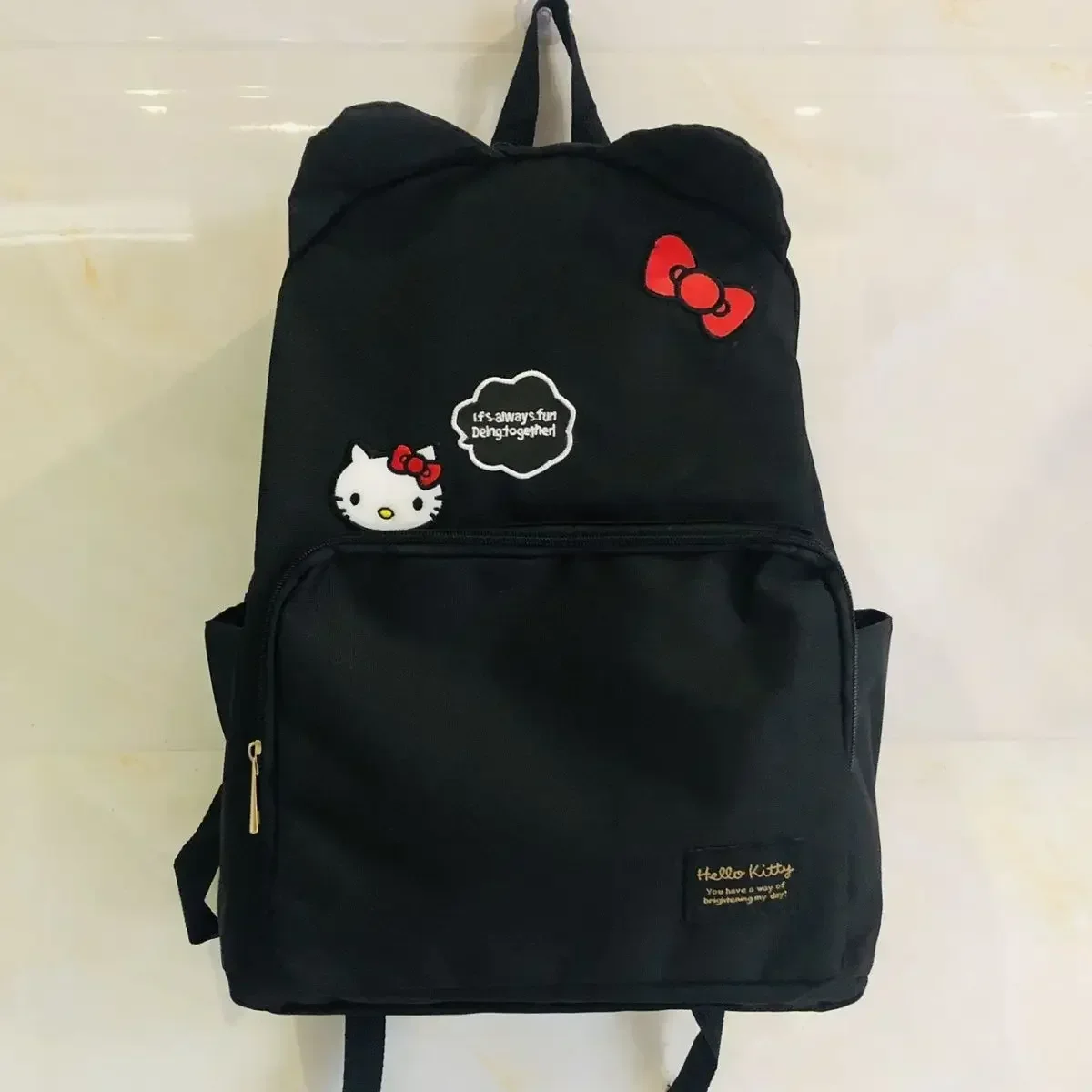 Sanrio estudiante nylon mochila bolso de hombro bolso hello kitty mochila