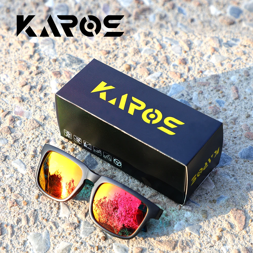 Karos Polarisierte Sonnenbrille, modisch, UV400, Unisex, blendfrei, geeignet für Männer und Frauen, zum Fahren, Angeln, Brillenetui, YZ2019