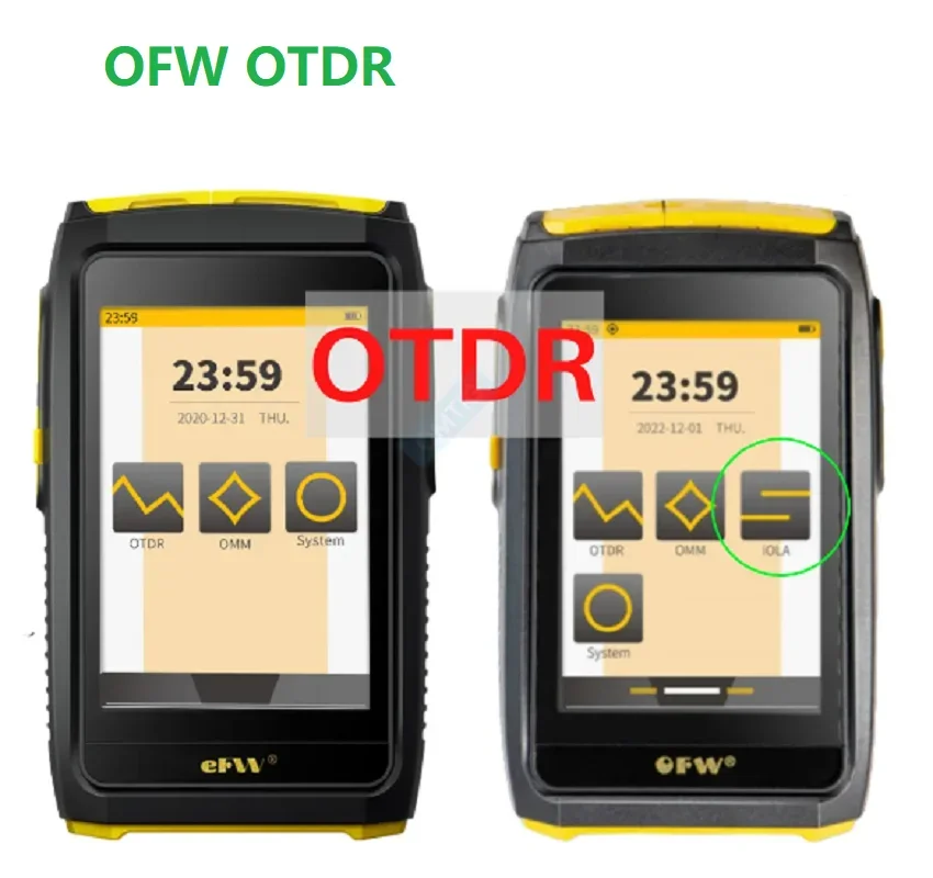 OTDR APC Active Fiber Live Test, 1550nm 20dB Optical Reflectometer, Touch Screen, FTTH, OPM, VFL, iOLA, Event Map, Fiber Tester