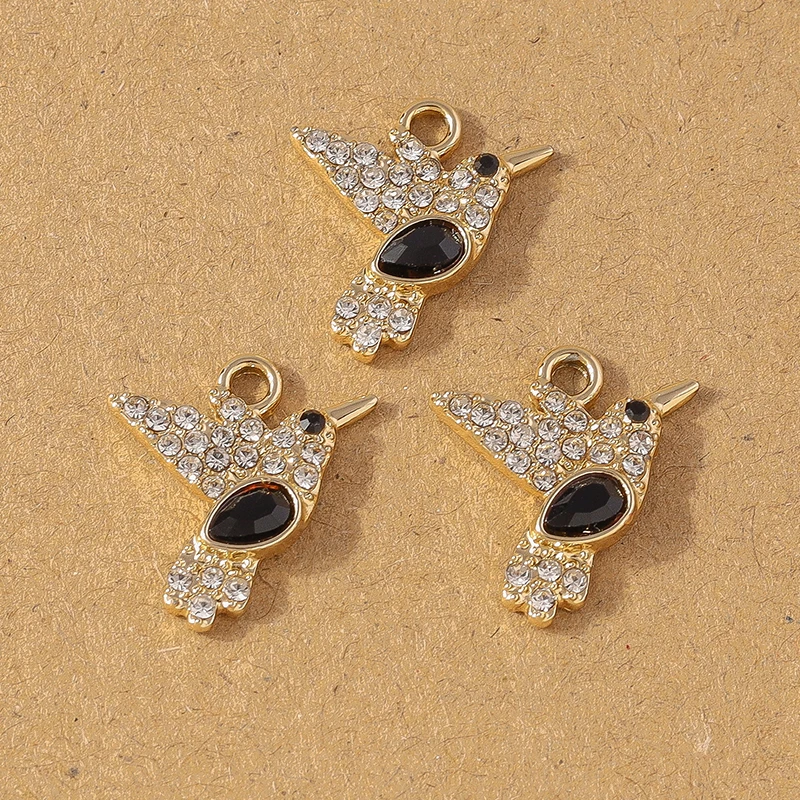 10 Stück Strass Kristall Schmetterling Anhänger Charms für Schmuck DIY Halskette Ohrringe Armband Zubehör Zubehör – Detail 12