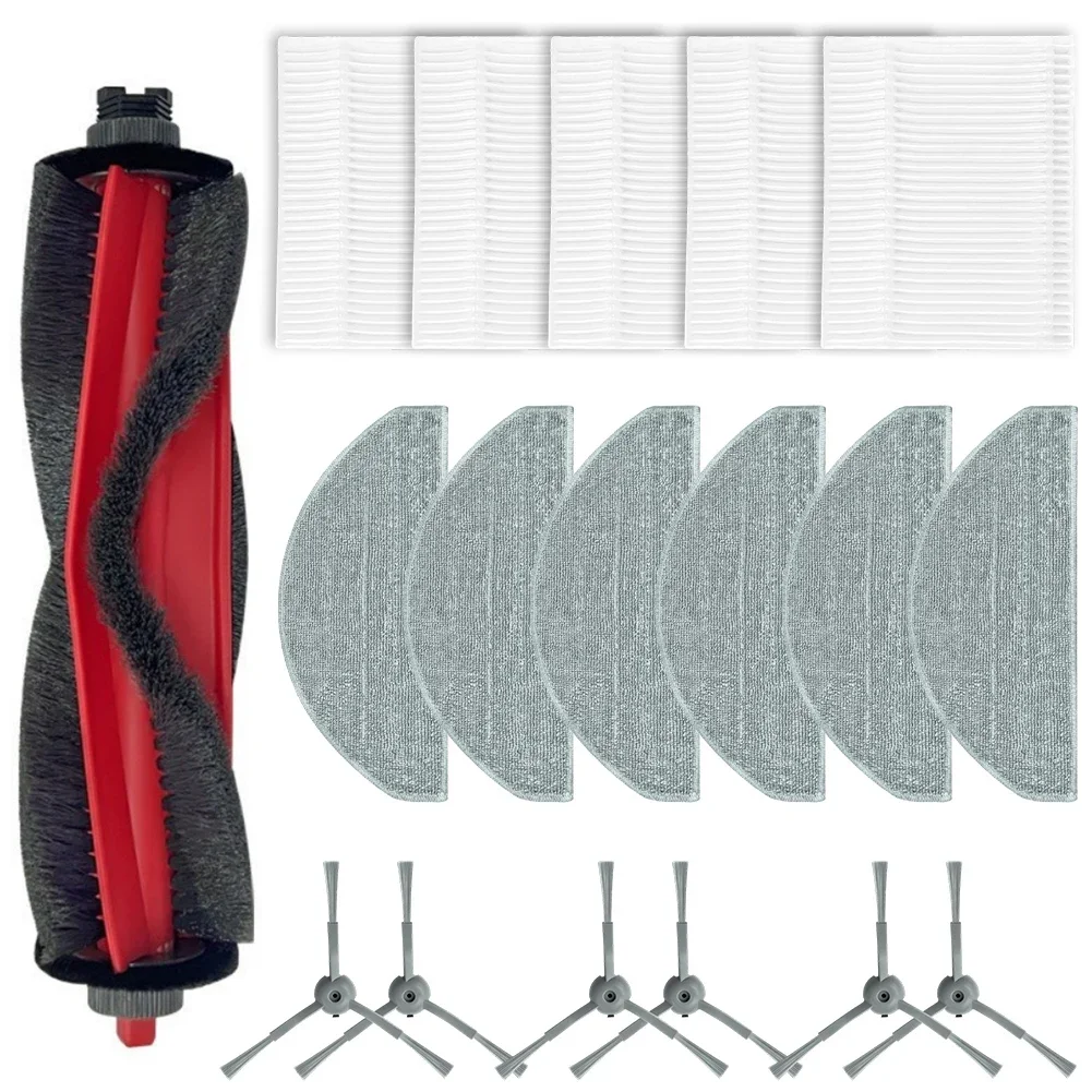 For Deerma S30 For DEM-S30 Main Brush Mop Cloth Filter Side Brush Kit Robot Vacuum Cleaner Accessories White Black