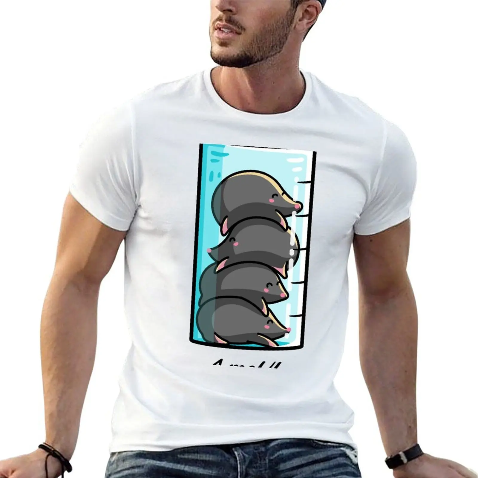 

T-Shirt Moles anime tshirt luxury Science shirt Litre t 4 Chemistry cotton men Per 100% Joke brand