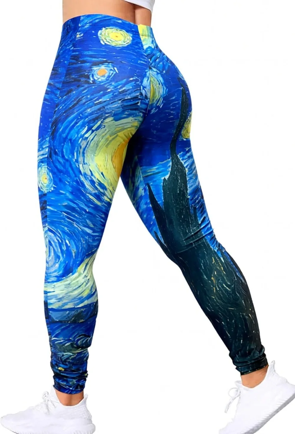 Leggings de cintura media para mujer - Pantalones de yoga suaves con pintura al óleo de fama mundial de longitud completa para entrenamiento y atletismo