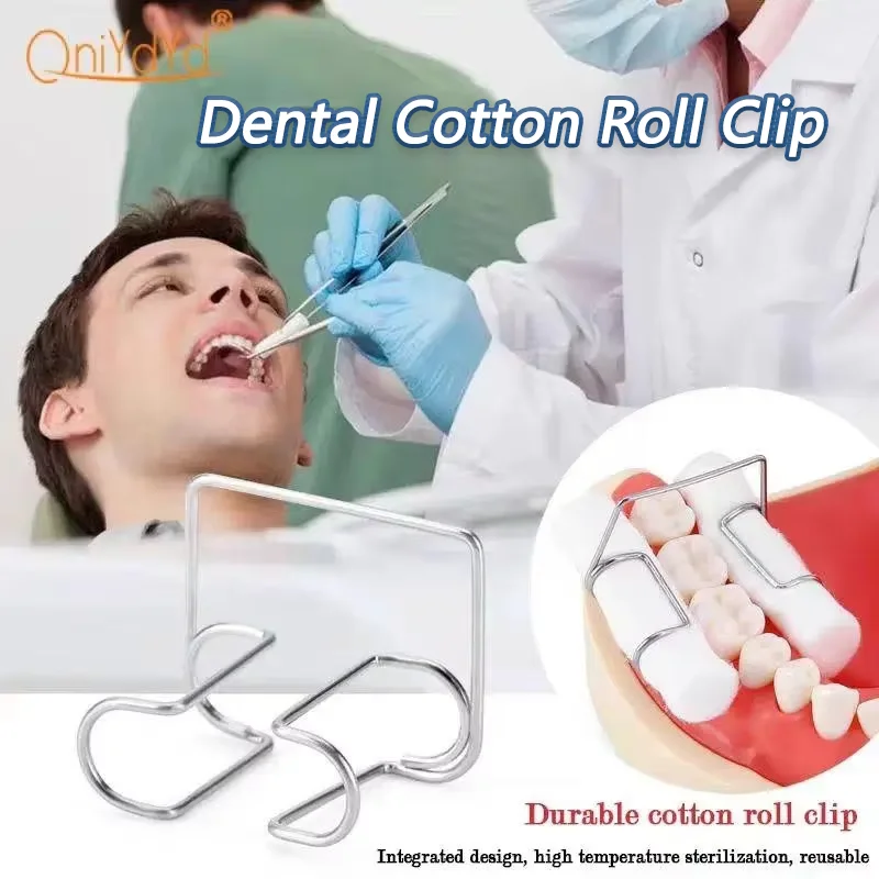

4PCS dental roll clamp Stainless steel cotton clamp sterilization high-pressure dental laboratory clinic supply tools