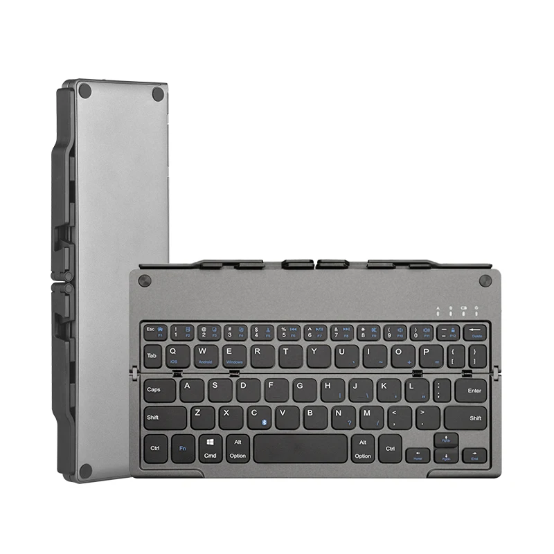AJIUYU Folding wireless keyboard With Stand For iPad Tablet Laptop Phone Mini Keyboard German Spanish for Windows IOS Android