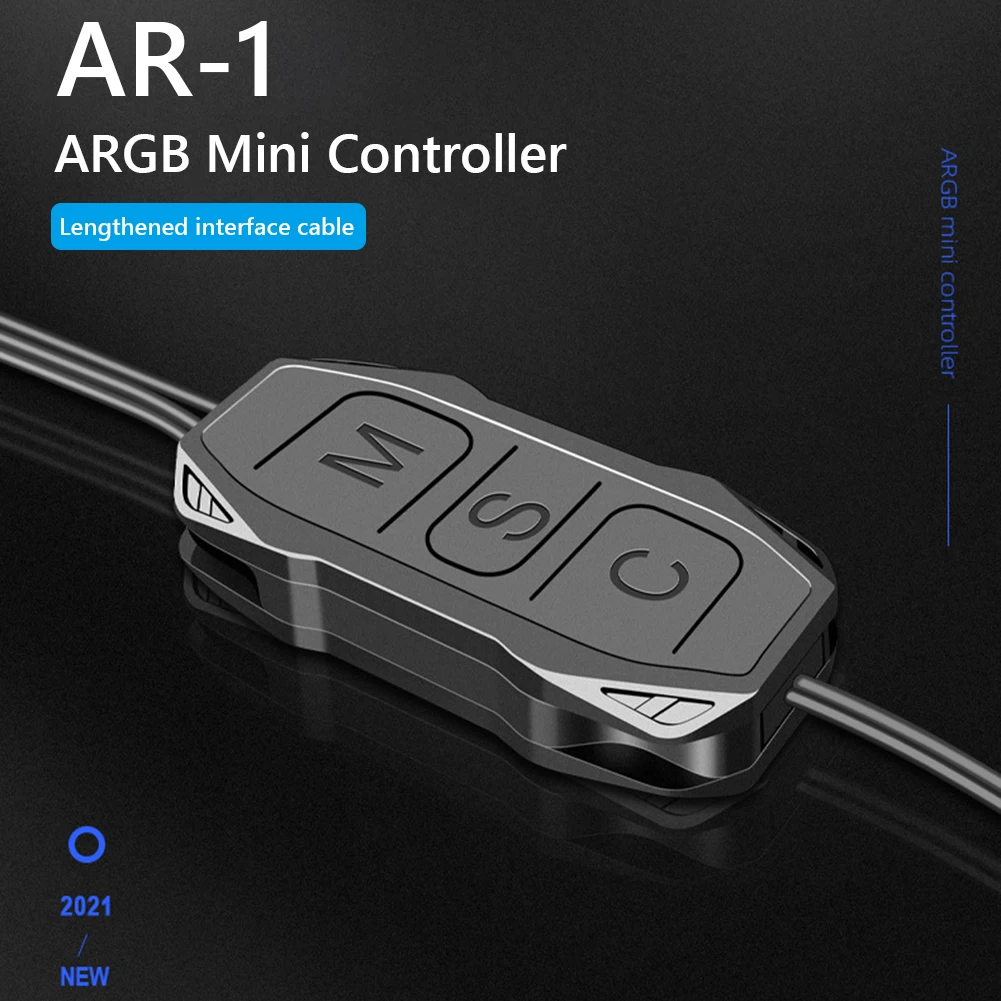 Mini Control HUB Adapter Cooling Fan Light Strip AURA ARGB Mini Controller Cable 3 Pin to SATA for Fan Light Strip