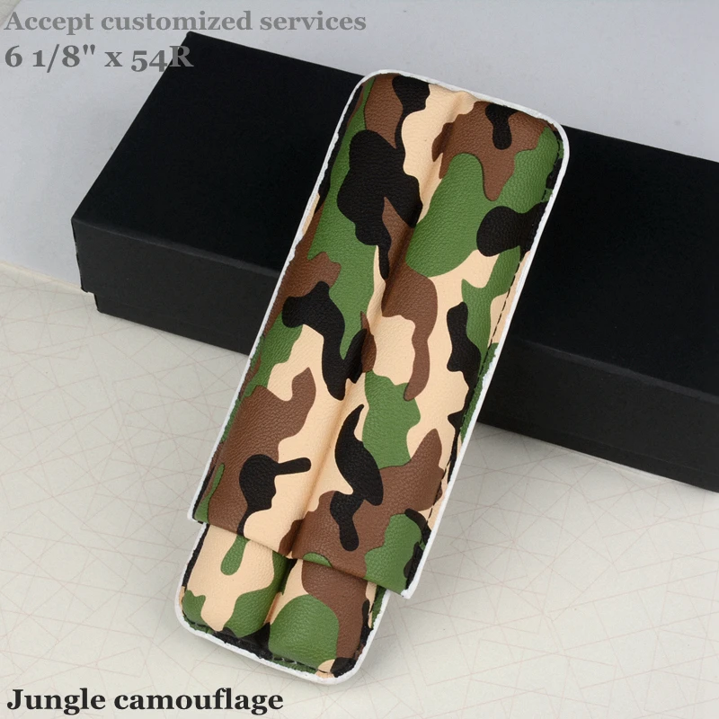 

Man-made Leather Cigar Case, 54R Cigar Holder, Camouflage Cigar Tube, 20mm Diameter Mini Humidor, Best Cigar Accessory Box