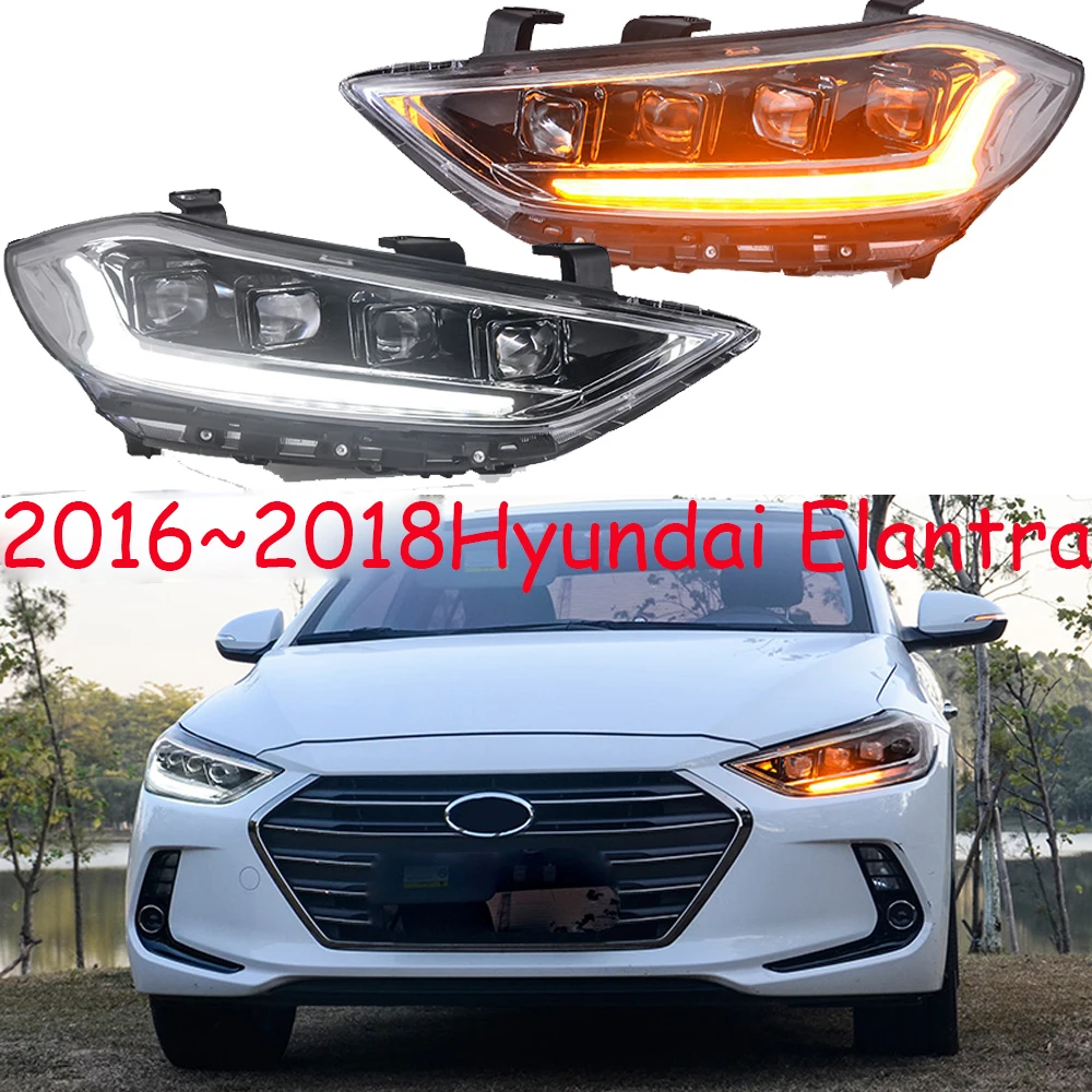 

Car bumper head light for Elantra headlight Elantra MD Avante All in LED 2016~2020 DRL car accessories headlamp Elantra headlamp