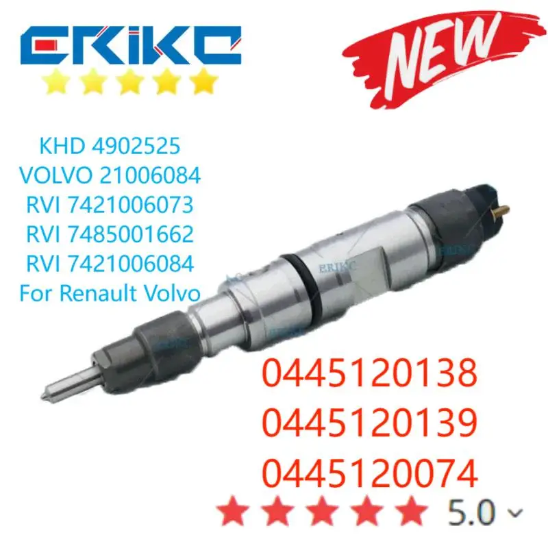 

ERIKC 0445120139 Diesel Auto Engine Injectors Assy 0445120138 OE. 0986435536 Common Rail Pump 0445120074 For Renault Volvo