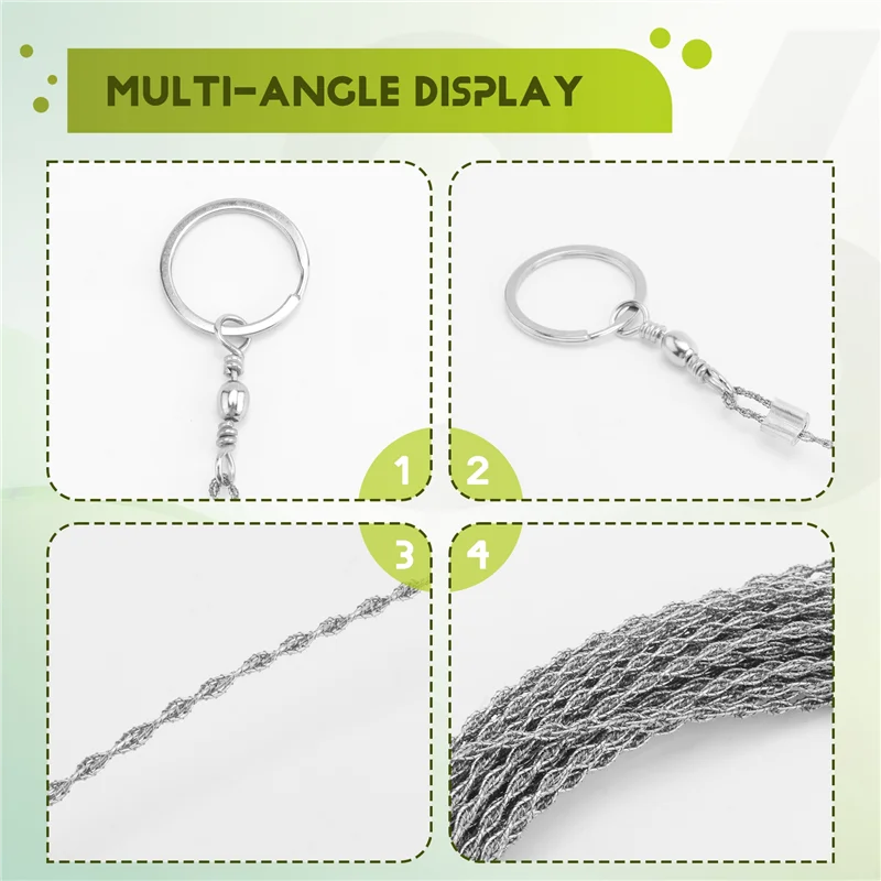 

A25F-Mini Stainless Steel Wire Saw,Pocket Chainsaw,Portable Camping Saw Wire Saw,Wire Hand Saw Field Saw Wire 10M