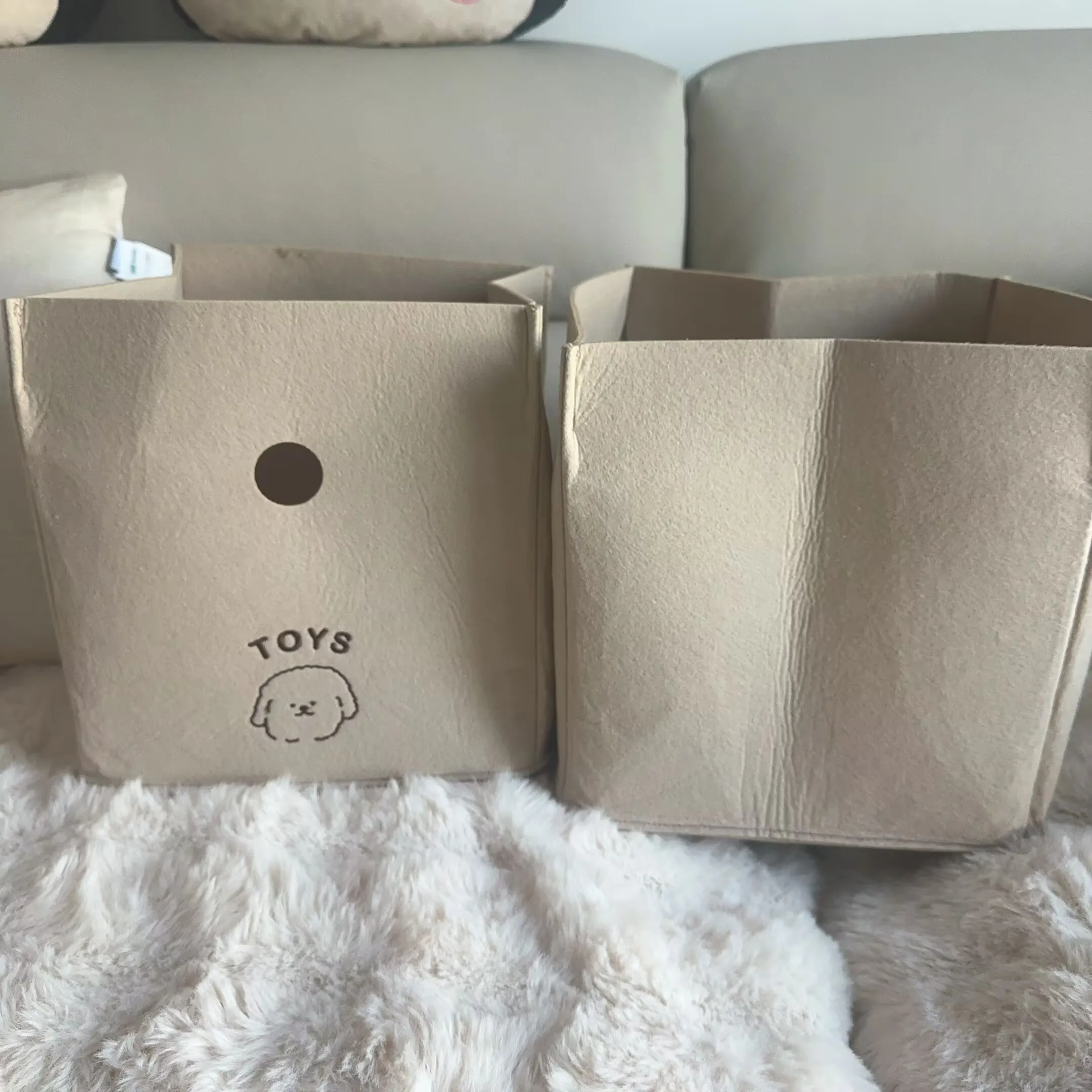 Cesta de almacenamiento cuadrada con bordado Simple de fieltro con nombre personalizado, cesta de almacenamiento de juguetes para niños, bolsa de almacenamiento de regalo, marco para aperitivos