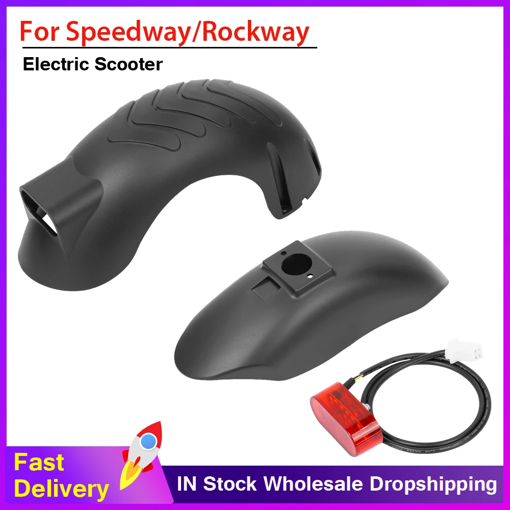 Electric Scooter Front Rear Fender for Speedway / Rockway / Dual Crossover Kickscooter Rear Mudguard Brake Taillight Lamp Parts