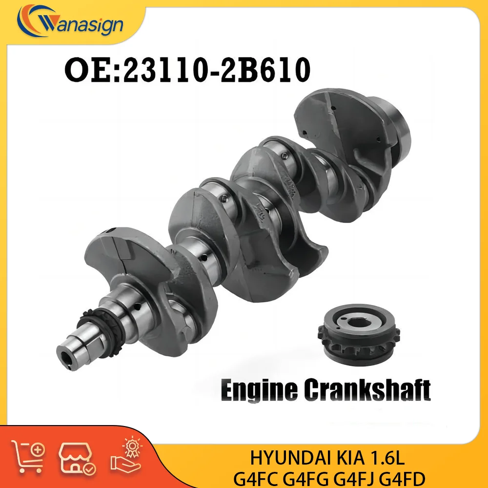 

Engine Part Crankshaft Kit For Hyundai KIA 1.6L 1.6T L4 16V GAS G4FC G4FG G4FJ G4FD 1.6 L T 2006-2024