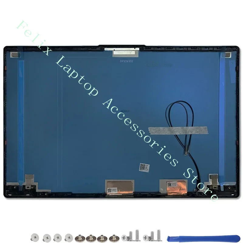 ل Ideapad 5 15ITL05 15IIL05 15ARE05 2020 2021 كمبيوتر محمول جديد LCD الغطاء الخلفي الإطار الأمامي مفصلات Palmrest الغطاء السفلي الأزرق