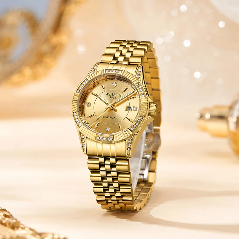 

Luxury *Women’s Quartz Watch Automatic Style Luminous Waterproof Diamond Dial Ladies Wristwatch