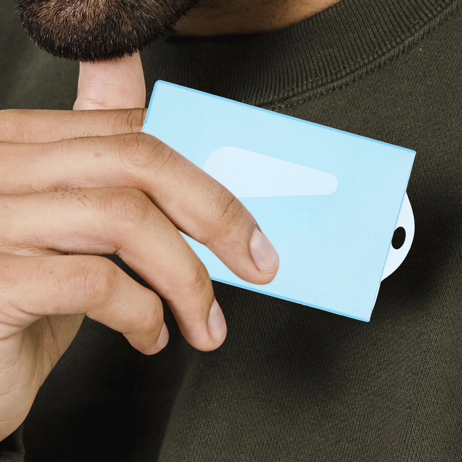 30 Pcs Cards Protective Covers Candy Sleeves Name Badge Holder Bank Organizer