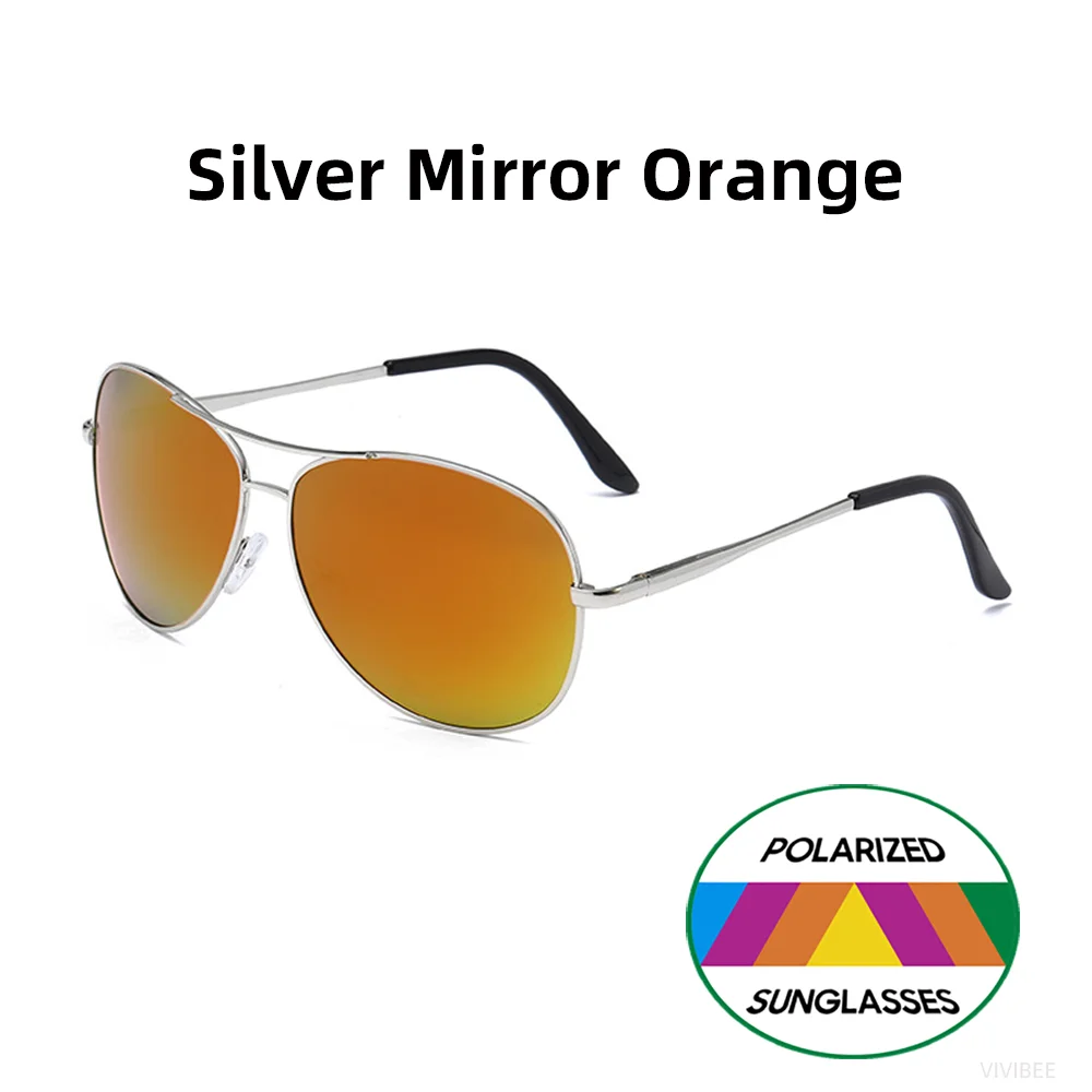 VIVIBEE Metall Polarisierte Sonnenbrille Männer Pilot Spiegel Luftfahrt Fahren Brille Klassische Angeln mit UV400 Frauen Vintage Sonnenbrille – Detail 14