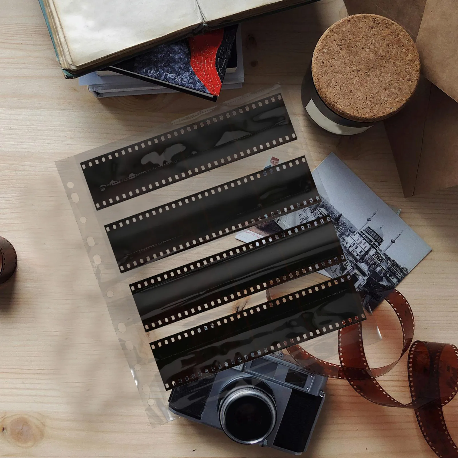 

10Pcs Negative Sleeves Waterproof Dustproof Archival Photo Storage Pages Heavy Duty Film Protectors for Organizing Binders