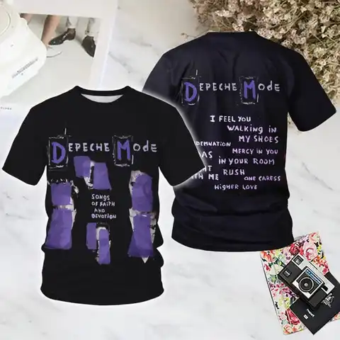 Rock Band Depeche Mode 3D Print T-Shirts Summer New Men Women Hip Hop Trend Short Sleeve TShirt Loose Casual Oversized Y2k Top