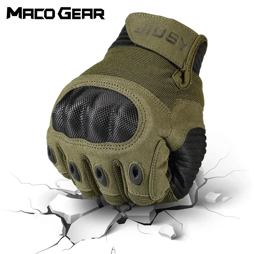 Guanti touch screen tattici da uomo con dita intere Equitazione Ciclismo Bici Sci Allenamento Arrampicata Airsoft Caccia Combattimento Guanto