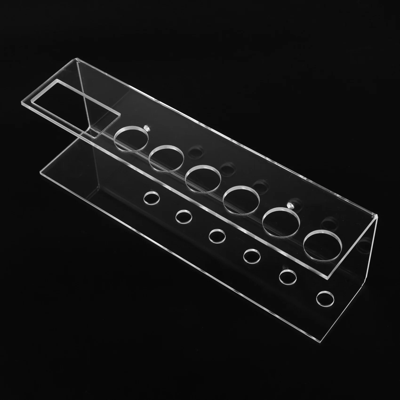 Wall-Mounted Acrylic Dry Erase Marker Holder, 6 Slot Clear Eraser Marker Organizer For Office School Home-AEF7