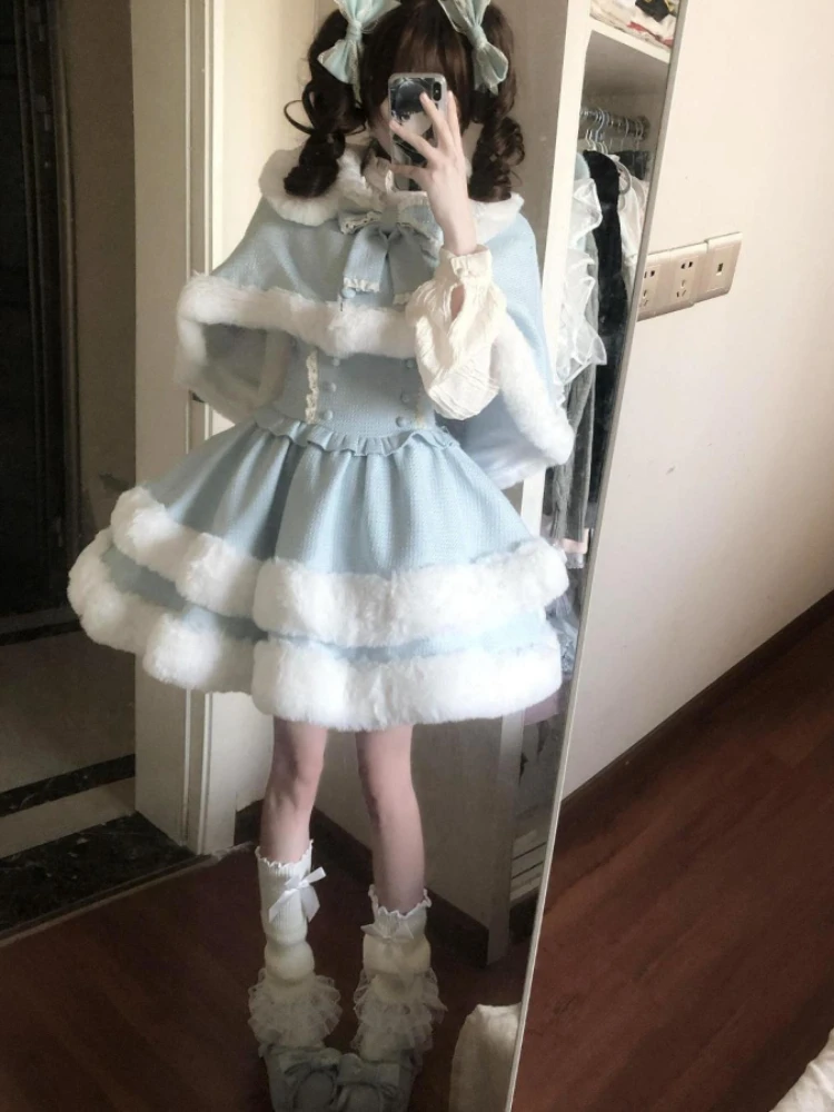 ensemble-2-pieces-elegant-pour-noel-et-nouvel-an-manteaux-cape-en-fausse-fourrure-mini-robe-chic-pour-femme-vetements-populaires-coreens-de-princesse