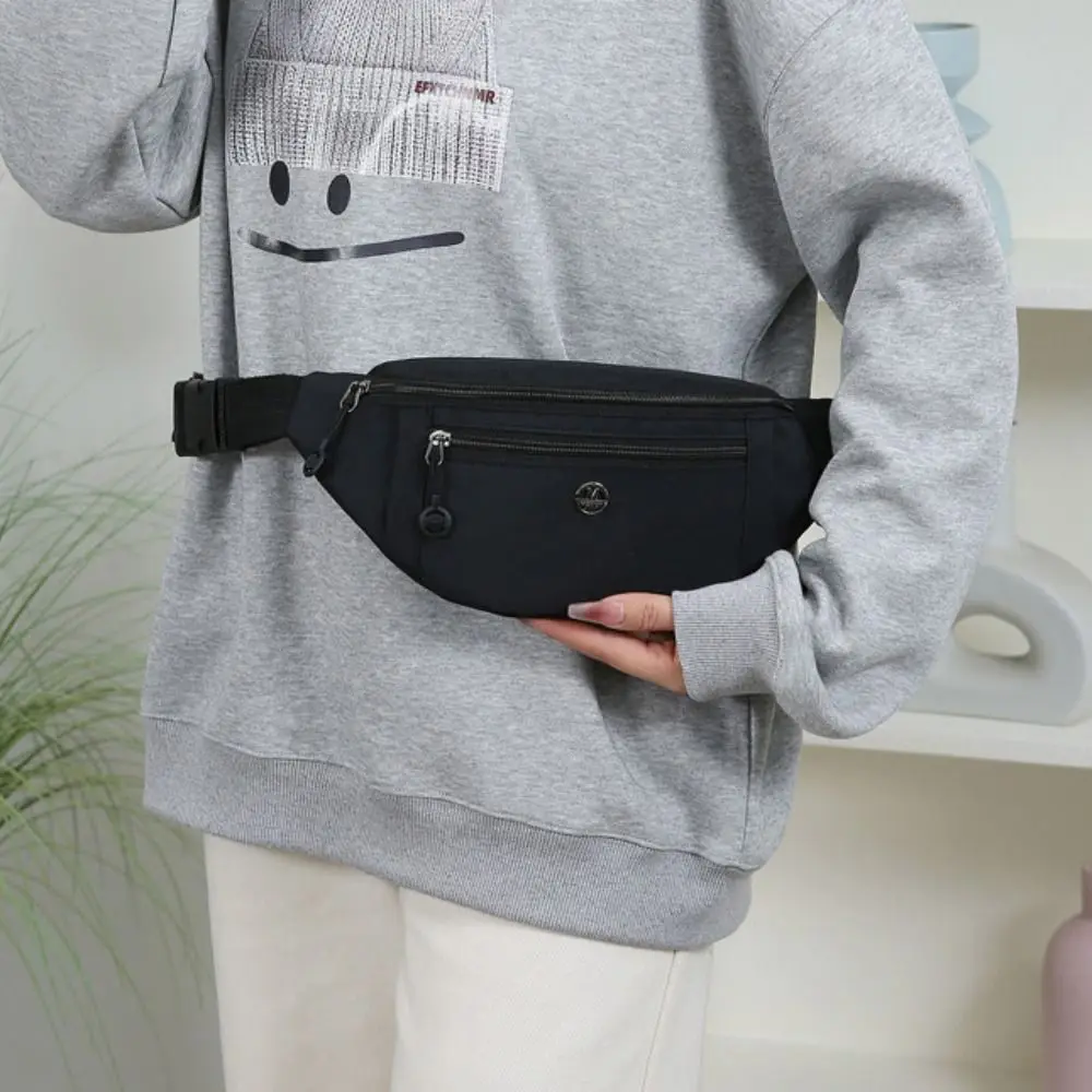 Fashion Half Moon Chest Bag Oxford Cloth Large Capacity Crossbody Bag Multifunctional Waterproof Waist Bags Unisex