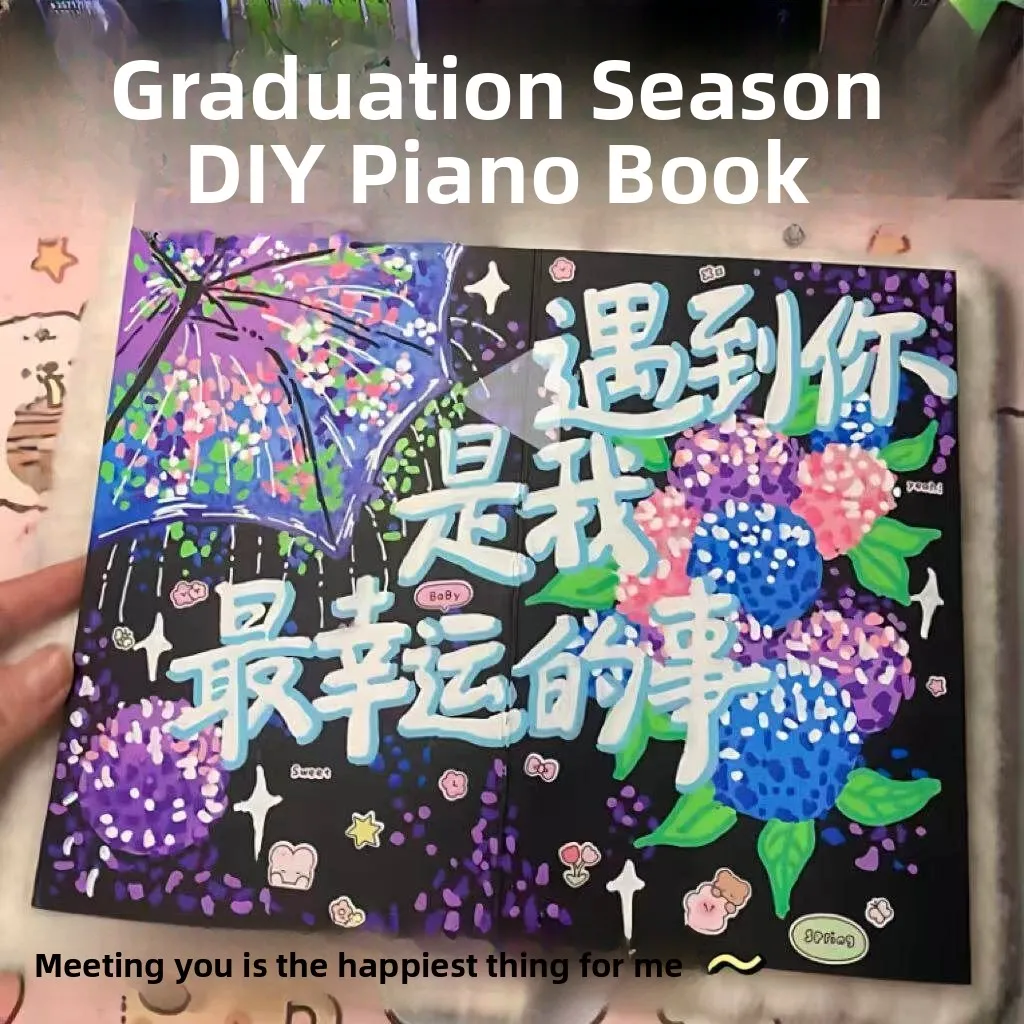 hand-painted-diy-accordion-book-high-appeal-graduation-album-stackable-memory-book-creative-gift-for-graduation-season