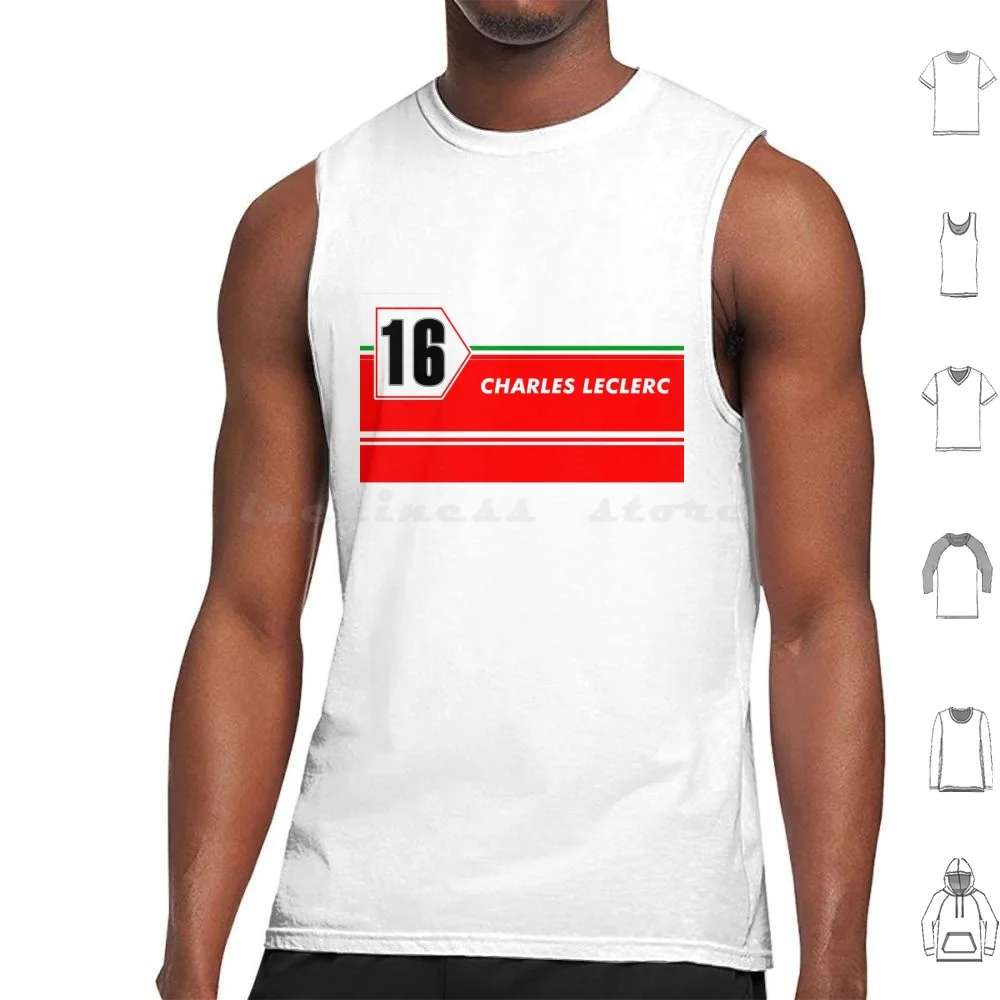 Leclerc 16-Scuderia Camisetas sin mangas Algodón estampado Scuderia Leclerc 16 Fórmula Uno Precio Caballo Monaco Italia Sf71h 2018 2019