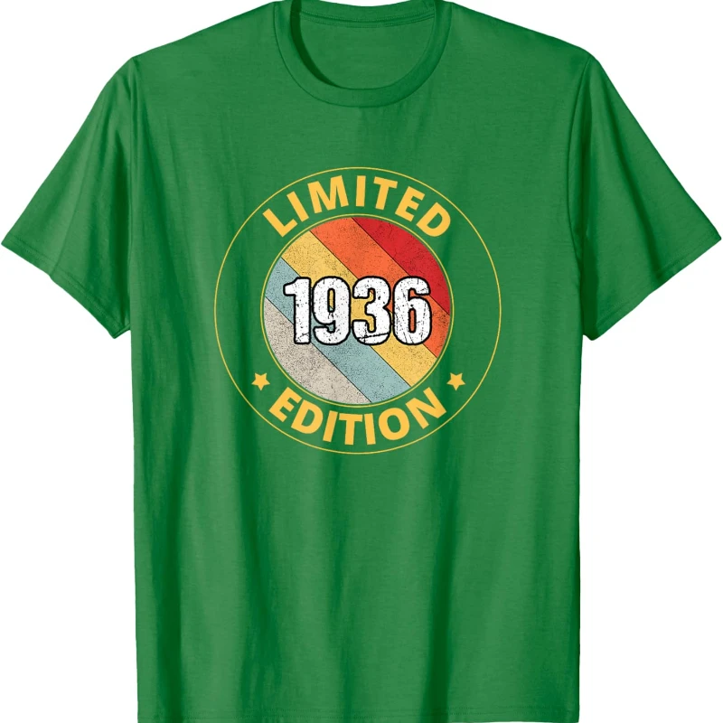 Retro1936 Birthday Unisex T-Shirt High Quality Crewneck Casual Style Cotton Printed T-shirt Tops All-match Tops Tee Shirt Short