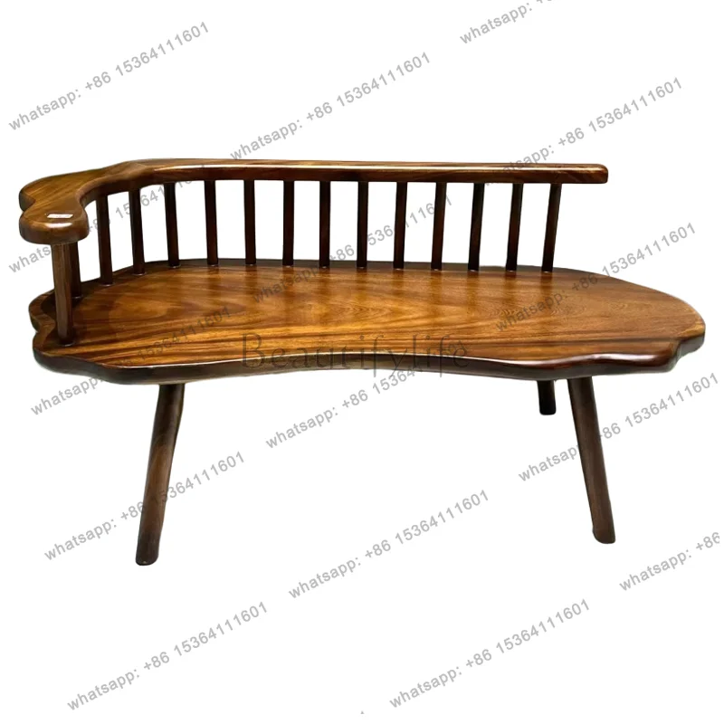 Walnut solid wood chaise longue home antique bench log with type bench