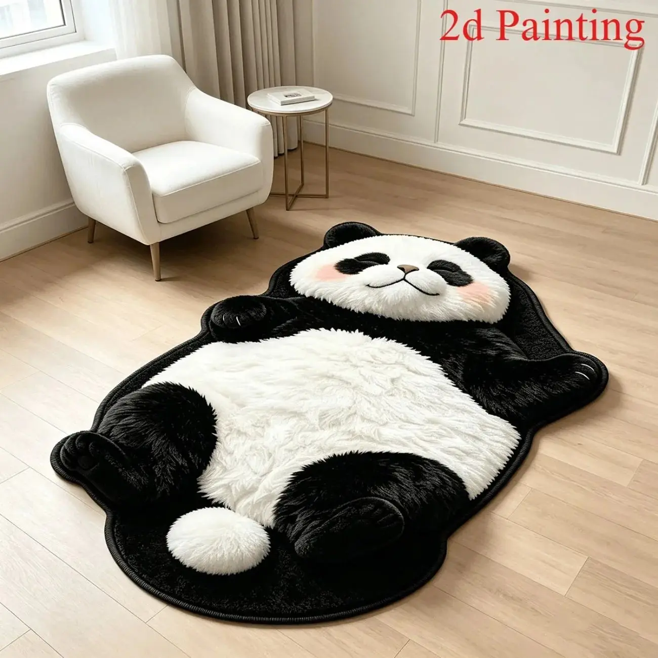 VIKAMA 3D Realistic Rottweiler Pet Rug Non-slip Washable Irregular Dog Mat Bedroom Entryway