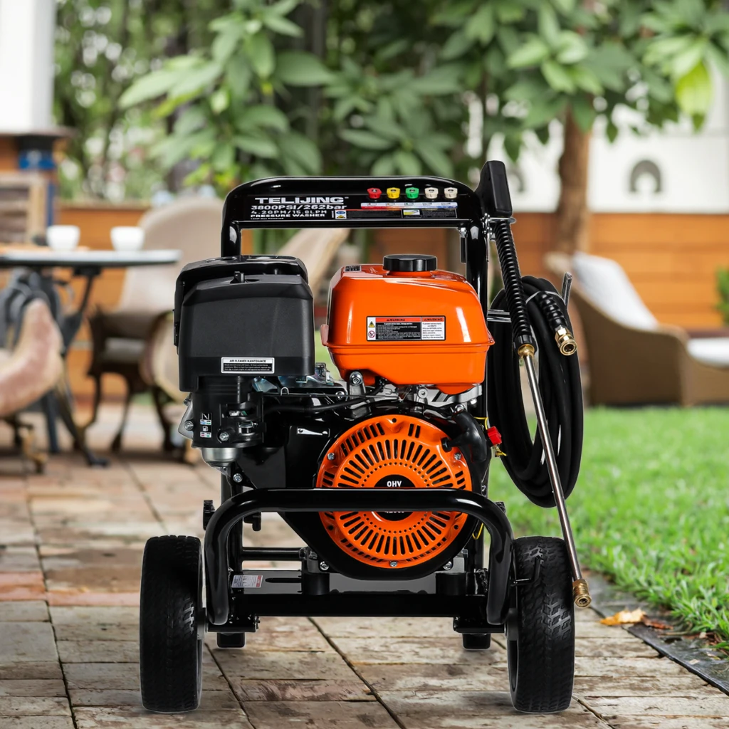 

Промышленная беспроводная мойка высокого давления 4000 фунтов на кв. дюйм, модель для холодной воды, двигатель 420 куб. см 14 л.с. с насосом AR для удаления накипи с поверхности