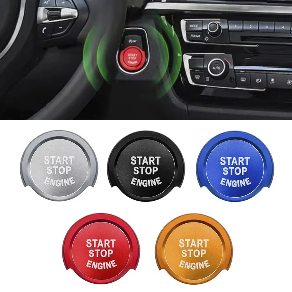 Auto Engine Start Push Button Ignition Key Ring Trim Cover Set for BMW 1 2 3 4 Series X1 F48 F20 F21 F30 F32 F33 F34 F36 F45 F46