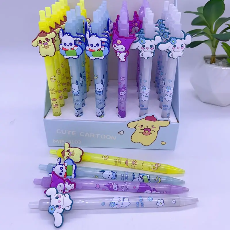 36 Pcs/box Anime Sanrio Mechanical Pencil Kuromi Pochacco Automatic Pencil Students Stationery School Office Supplies Wholesale