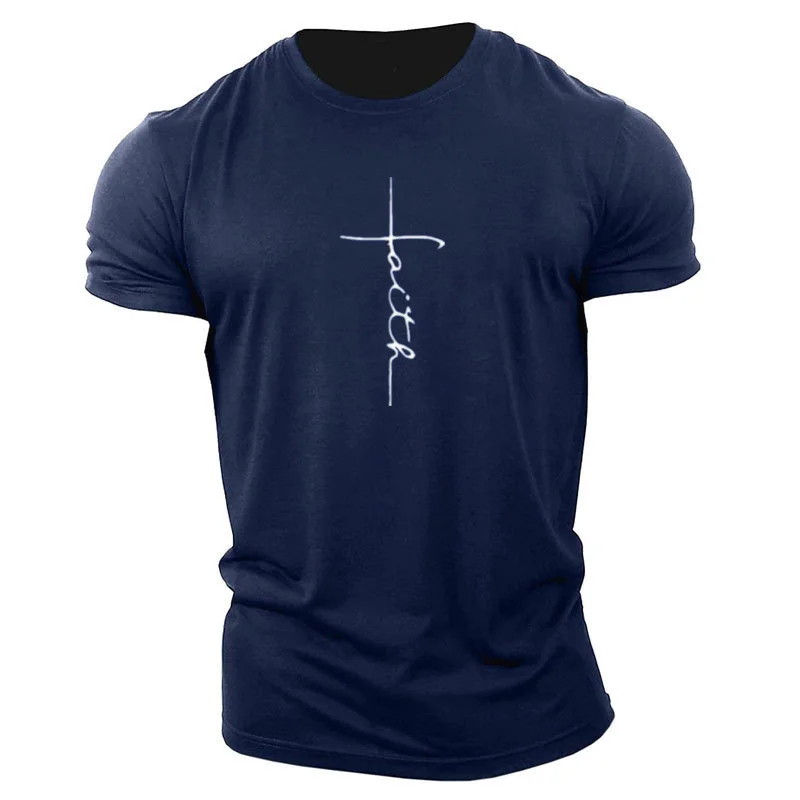 Men\'s Sports Letter T-Shirts Short Sleeve Summer Gym Fitness Black T Shirt Workout Sporty O-Neck Casual Tops Tee Plus Size 6XL