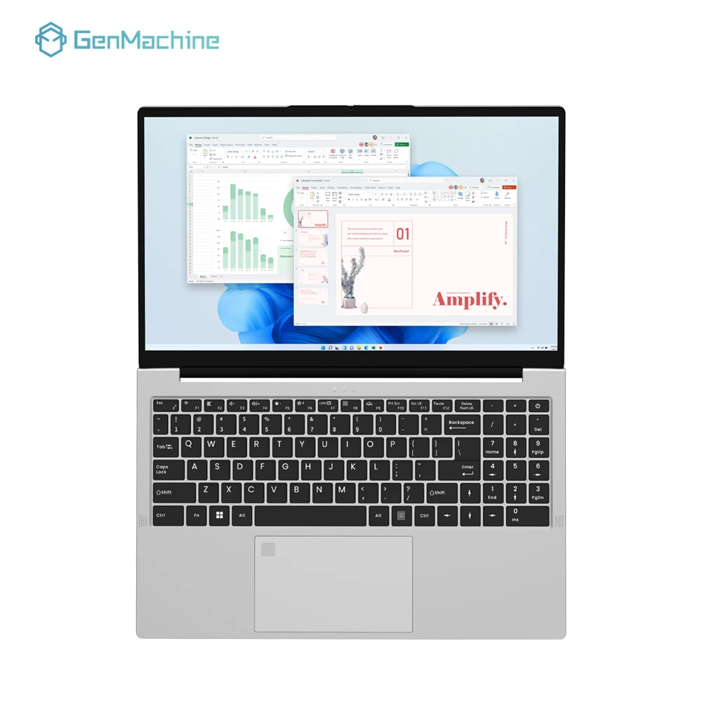 Arc Graphics DDR5 4800Mhz M.2 2280 أجهزة الكمبيوتر المحمولة للألعاب التجارية Genmachine كمبيوتر محمول Intel Core Ultra 165H 16C 22T 15.6 بوصة 60 هرتز