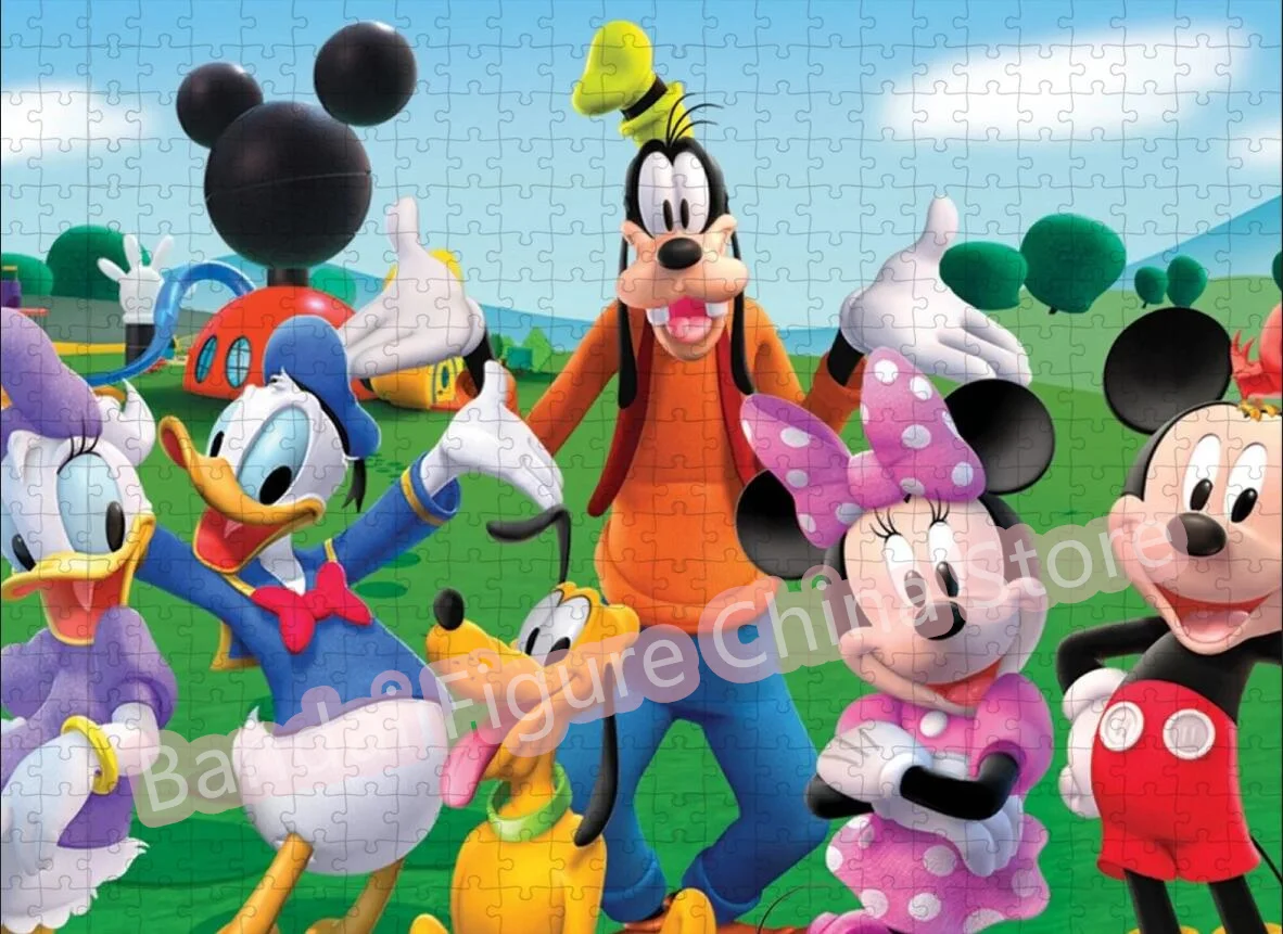 Mickey Mouse & Donald Duck Diy Puzzle Stress Relief Toy Model Assembled Dinsey Jigsaw Puzzle Educational Toys for Kids Gifts