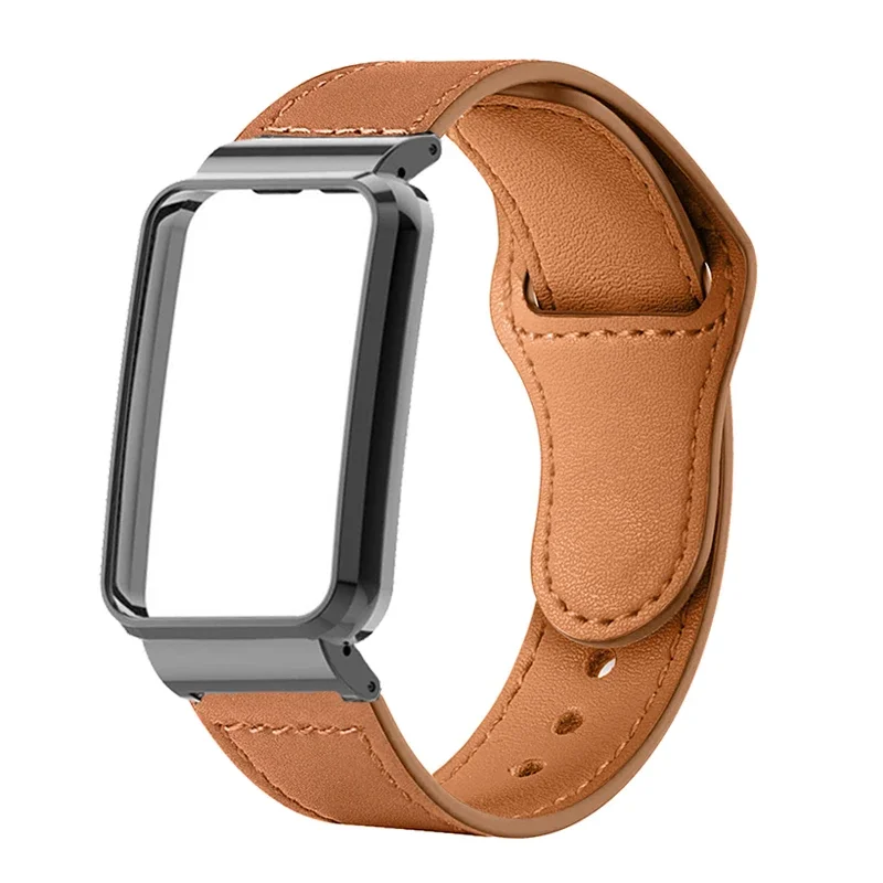 Bracelet en métal pour Xiaomi Mi Band 7 Pro, étui de protection de bracelet, housse de bracelet, ceinture, sangles de montre en cuir, Correa