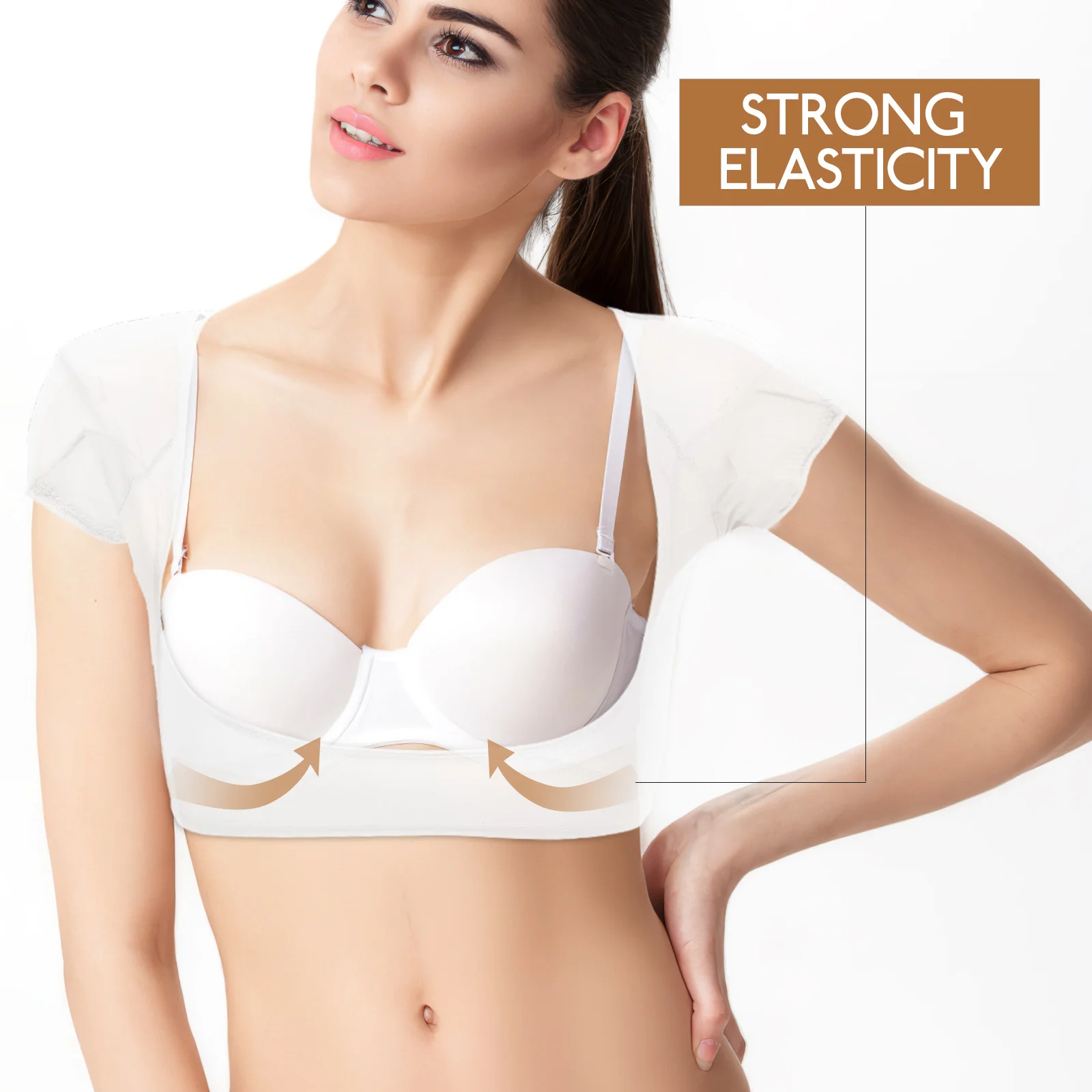 

Sweat Pad Vest Armpit Pads Underarm Sweating Women Sweatproof Shirts Undershirts for White